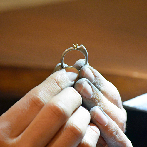 福山市　婚約指輪　手作り　製作