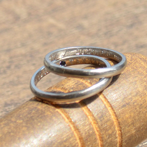 福山市　結婚指輪　手作り　シンプルコース